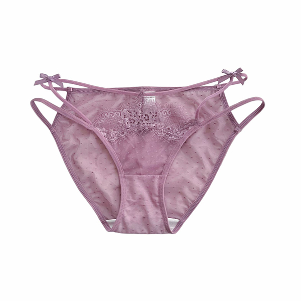 Lace Briefs for Women with Sheer Panels and Wraparound Waist Straps - Image 5