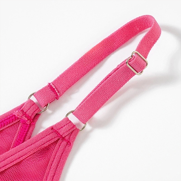 Womens Thongs Lace with Adjustable Straps, Cotton Gusset, and Colorful Sheer Panels - Image 8