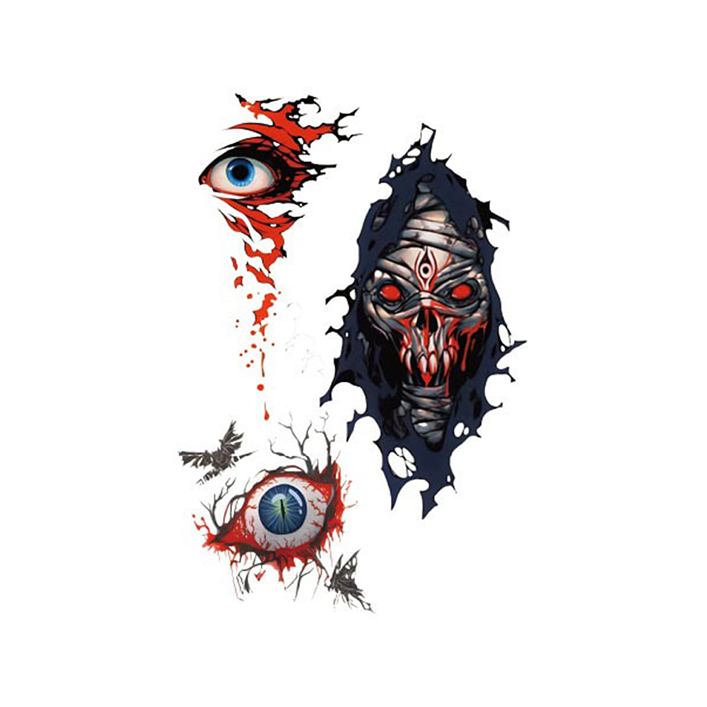 Realistic Horror Halloween Temporary Tattoo Set - Image 2