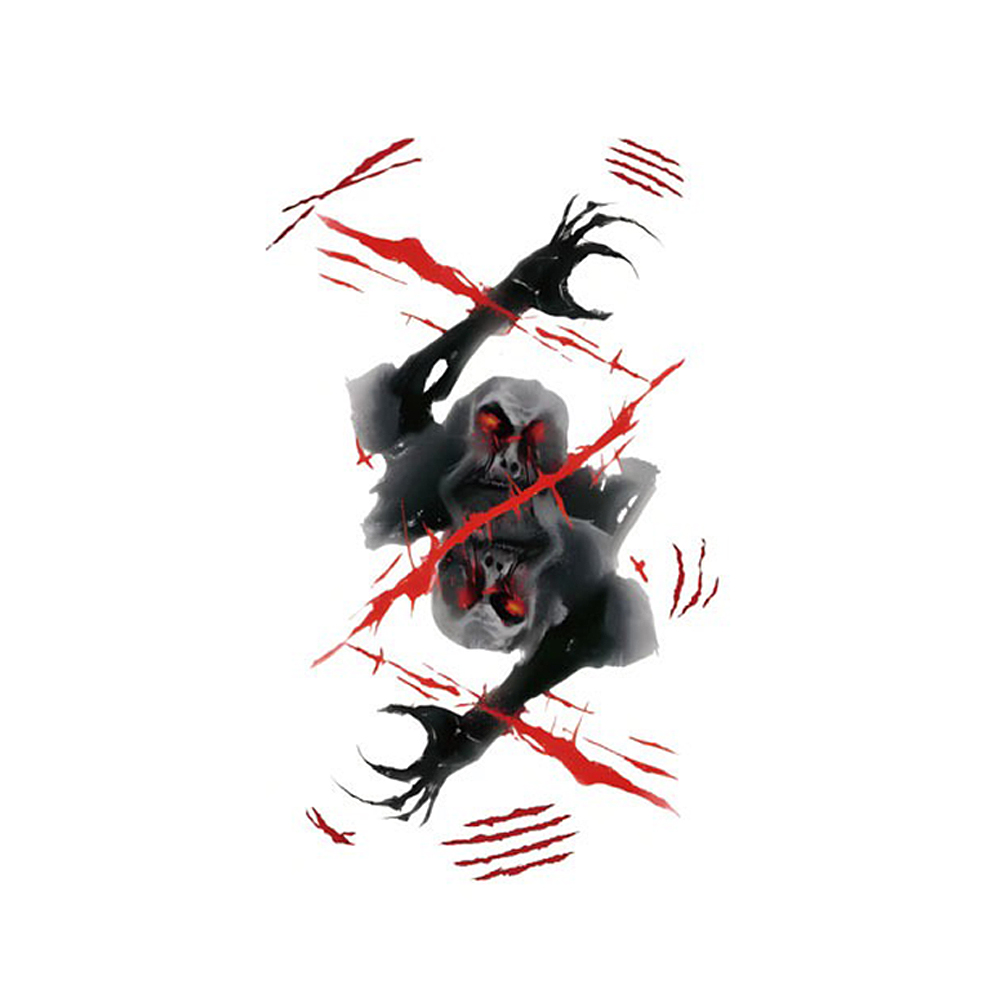 Realistic Horror Halloween Temporary Tattoo Set - Image 5