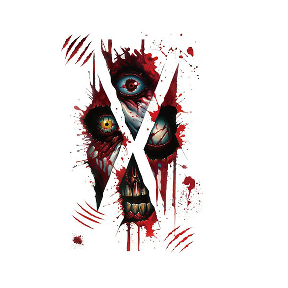 Realistic Horror Halloween Temporary Tattoo Set - Image 17