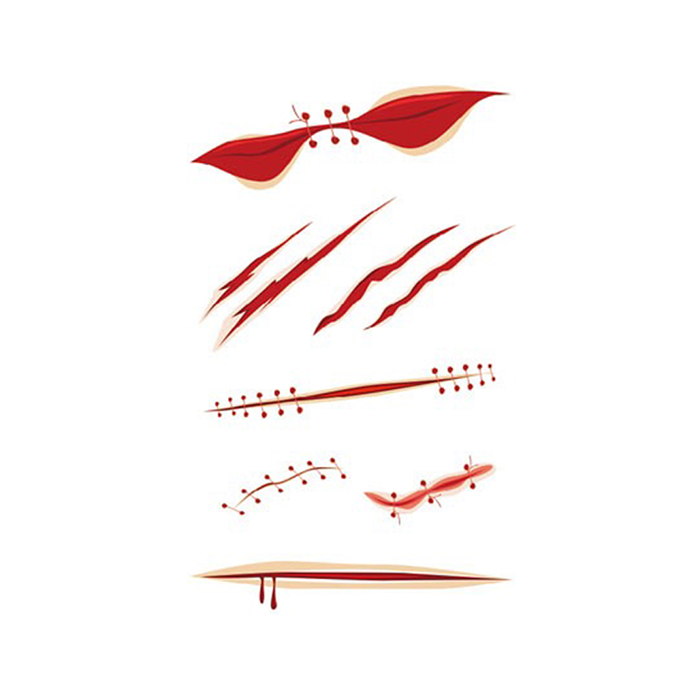 Realistic Horror Halloween Temporary Tattoo Set - Image 10