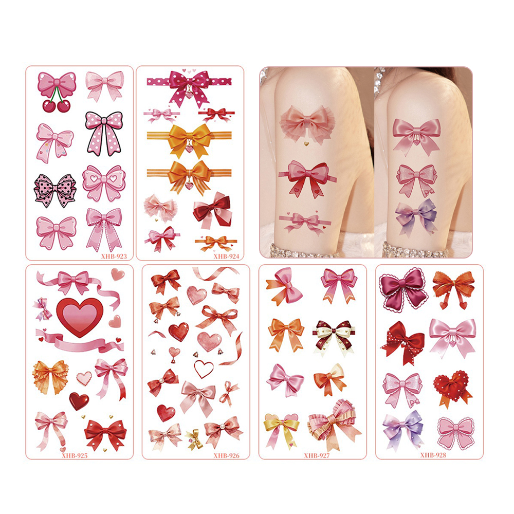 ST3 1SLVY Pink Ribbon Temporary Tattoos