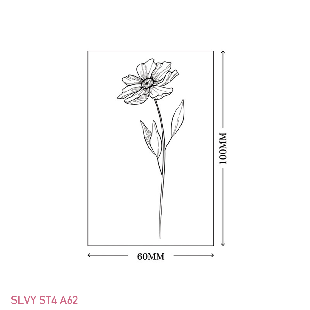 Gorgeous Floral Temporary Tattoos Black Minimalist Set - Image 26
