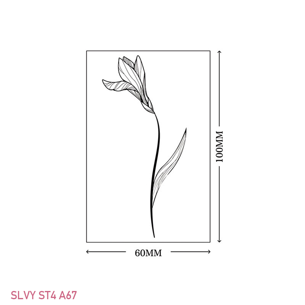 Gorgeous Floral Temporary Tattoos Black Minimalist Set - Image 31