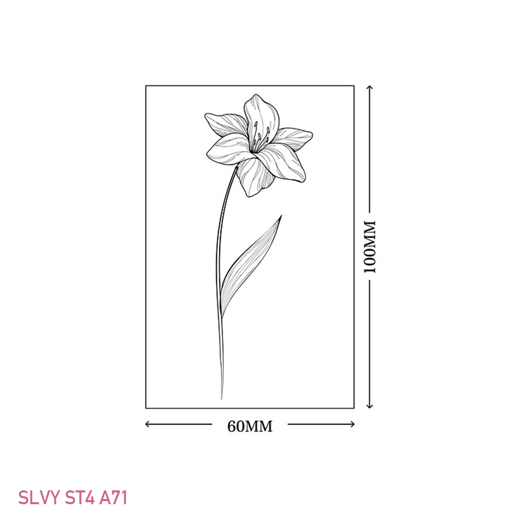 Gorgeous Floral Temporary Tattoos Black Minimalist Set - Image 20
