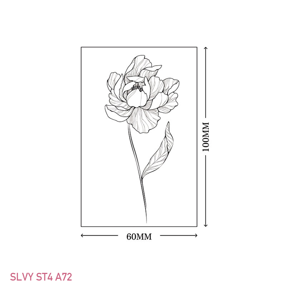 Gorgeous Floral Temporary Tattoos Black Minimalist Set - Image 19
