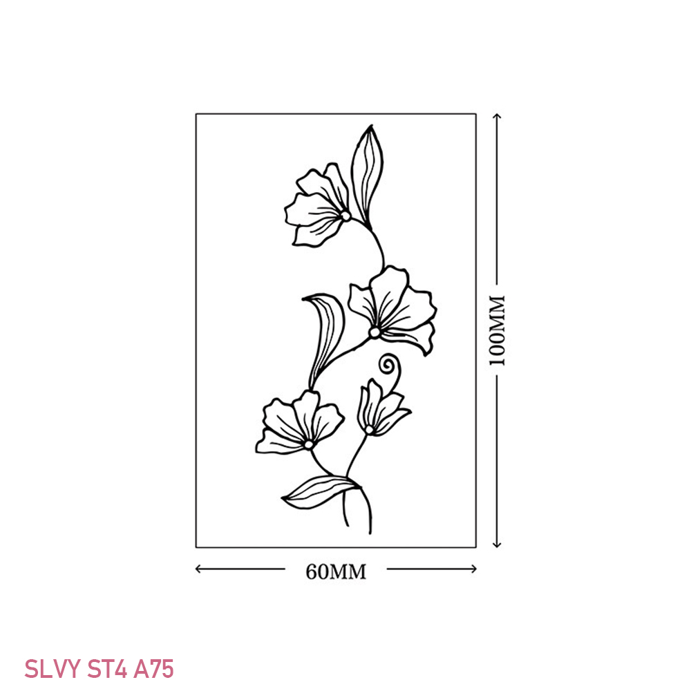 Gorgeous Floral Temporary Tattoos Black Minimalist Set - Image 16