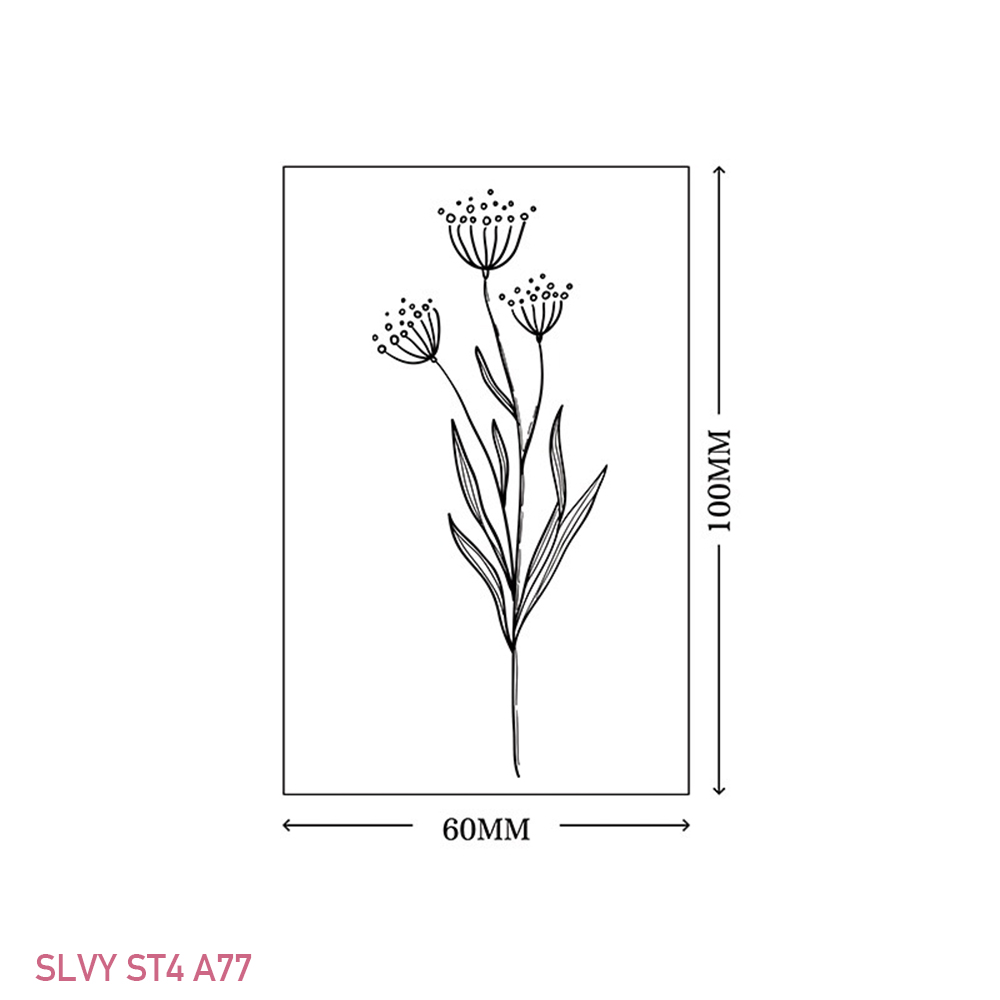 Gorgeous Floral Temporary Tattoos Black Minimalist Set - Image 14