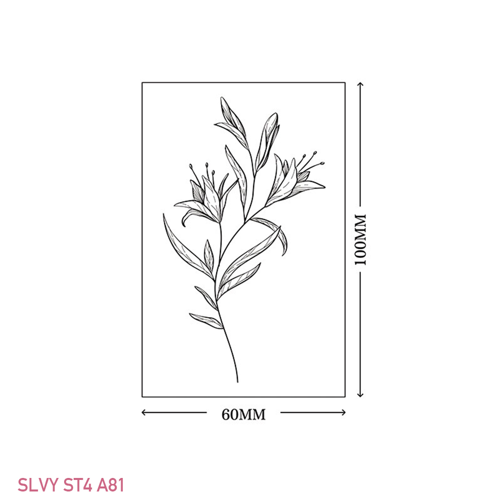 Gorgeous Floral Temporary Tattoos Black Minimalist Set - Image 10