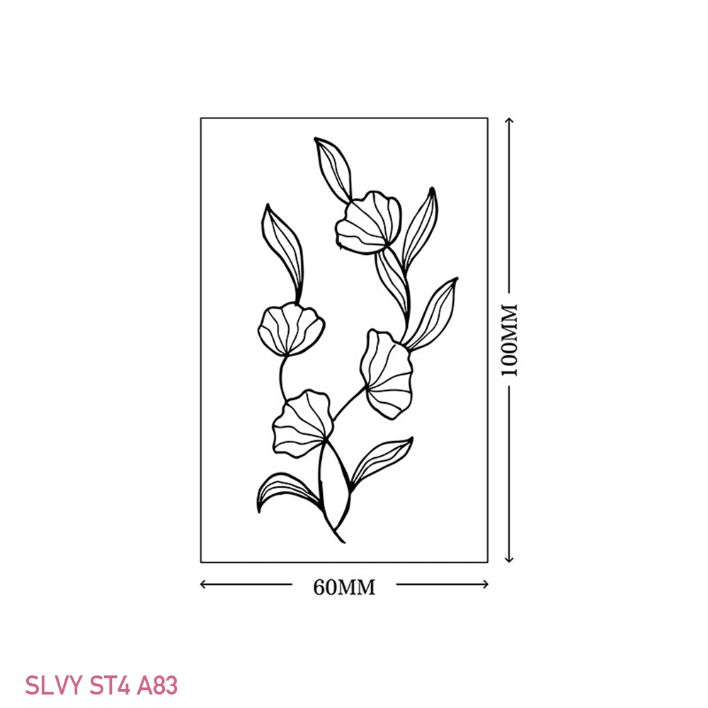 Gorgeous Floral Temporary Tattoos Black Minimalist Set - Image 8