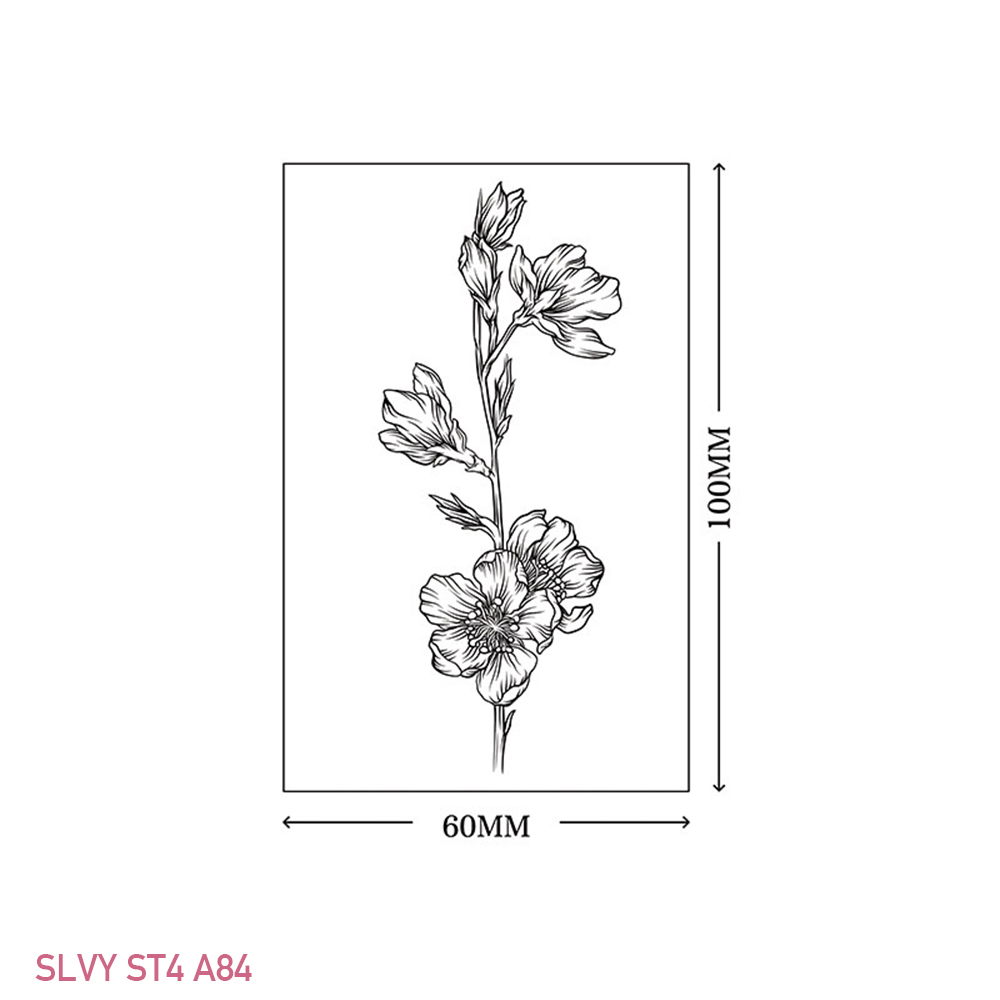 Gorgeous Floral Temporary Tattoos Black Minimalist Set - Image 7