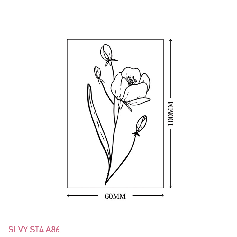 Gorgeous Floral Temporary Tattoos Black Minimalist Set - Image 5