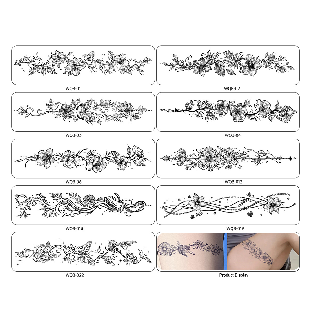 ST5 1SLVY Floral Band Tattoo