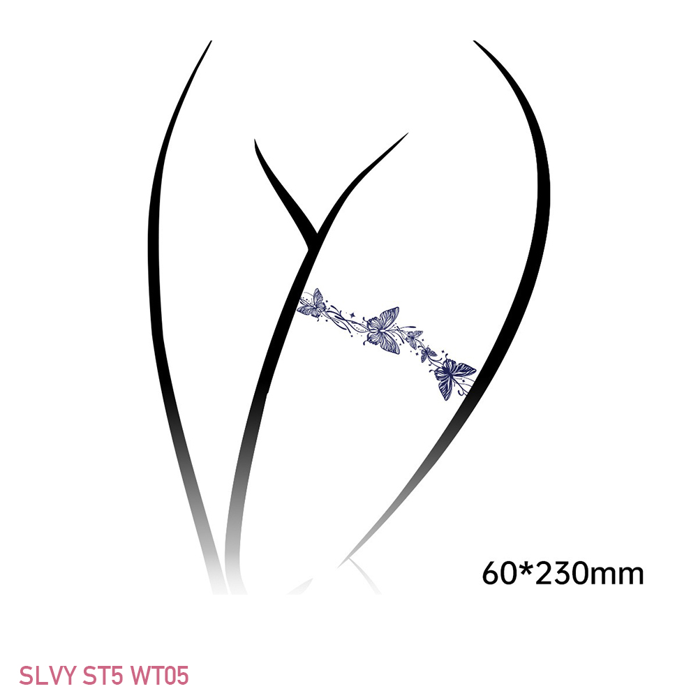 Stunning Temporary Thigh Tattoos Floral Band Set - Image 40
