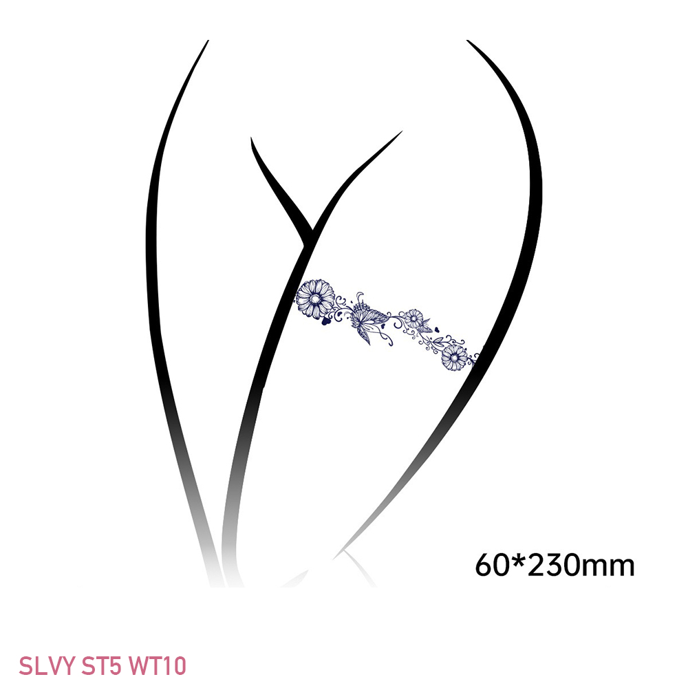 Stunning Temporary Thigh Tattoos Floral Band Set - Image 31