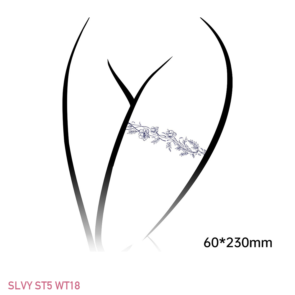 Stunning Temporary Thigh Tattoos Floral Band Set - Image 13