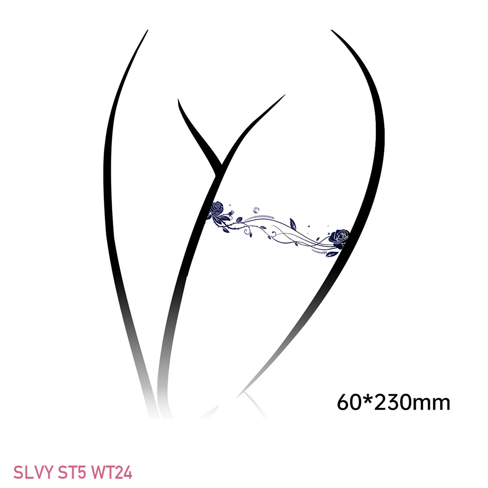 Stunning Temporary Thigh Tattoos Floral Band Set - Image 19