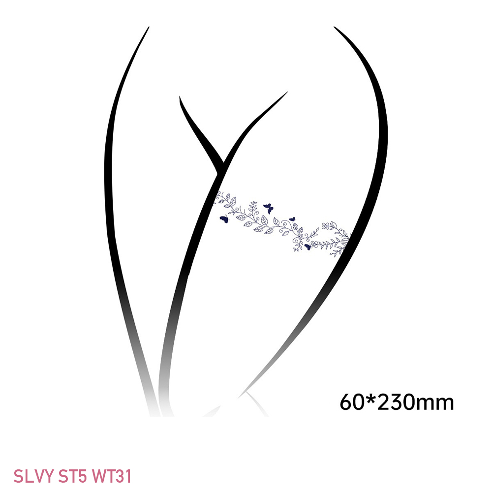 Stunning Temporary Thigh Tattoos Floral Band Set - Image 10