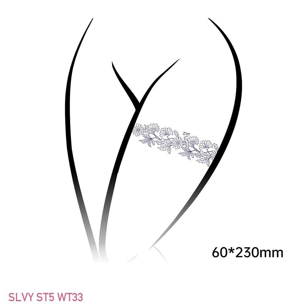Stunning Temporary Thigh Tattoos Floral Band Set - Image 8