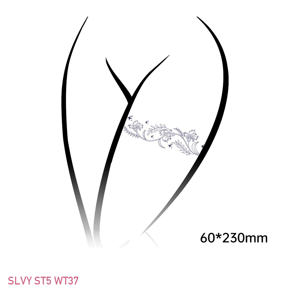 Stunning Temporary Thigh Tattoos Floral Band Set - Image 4