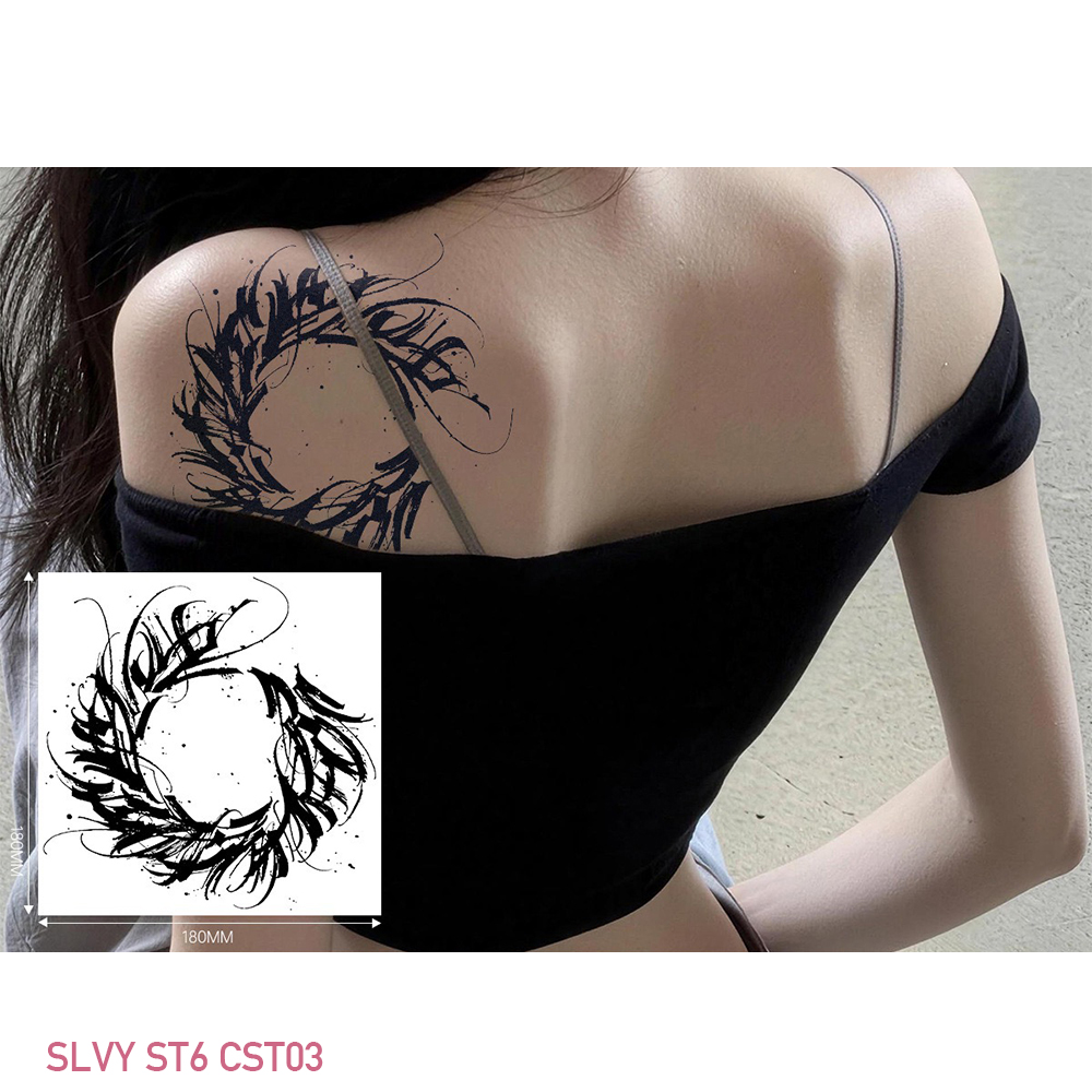 Bold Arm Sticker Tattoo Gothic Calligraphy Set - Image 4