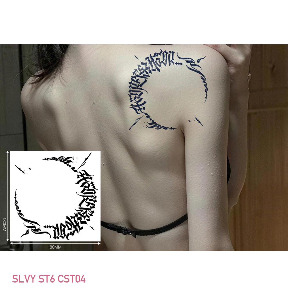 Bold Arm Sticker Tattoo Gothic Calligraphy Set - Image 5