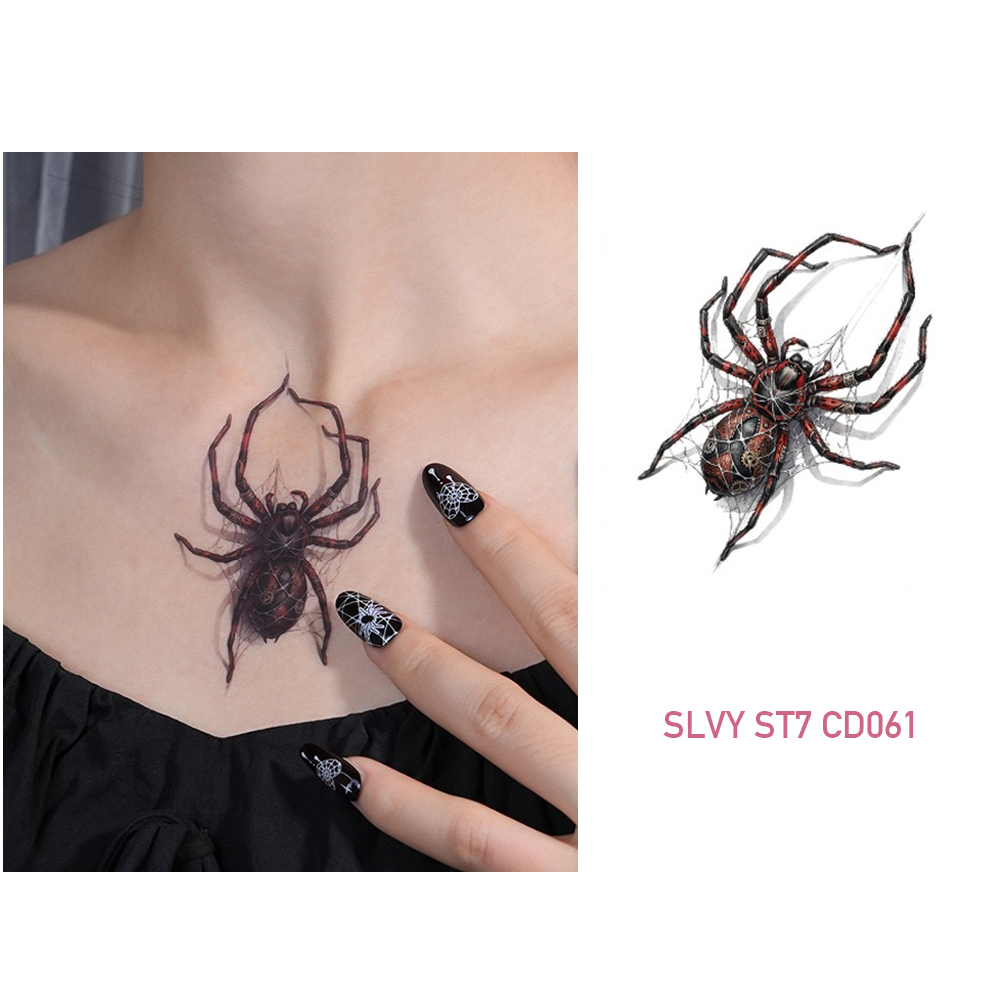 Creepy Spider Temporary Tattoos 3D Realism Set - Image 3