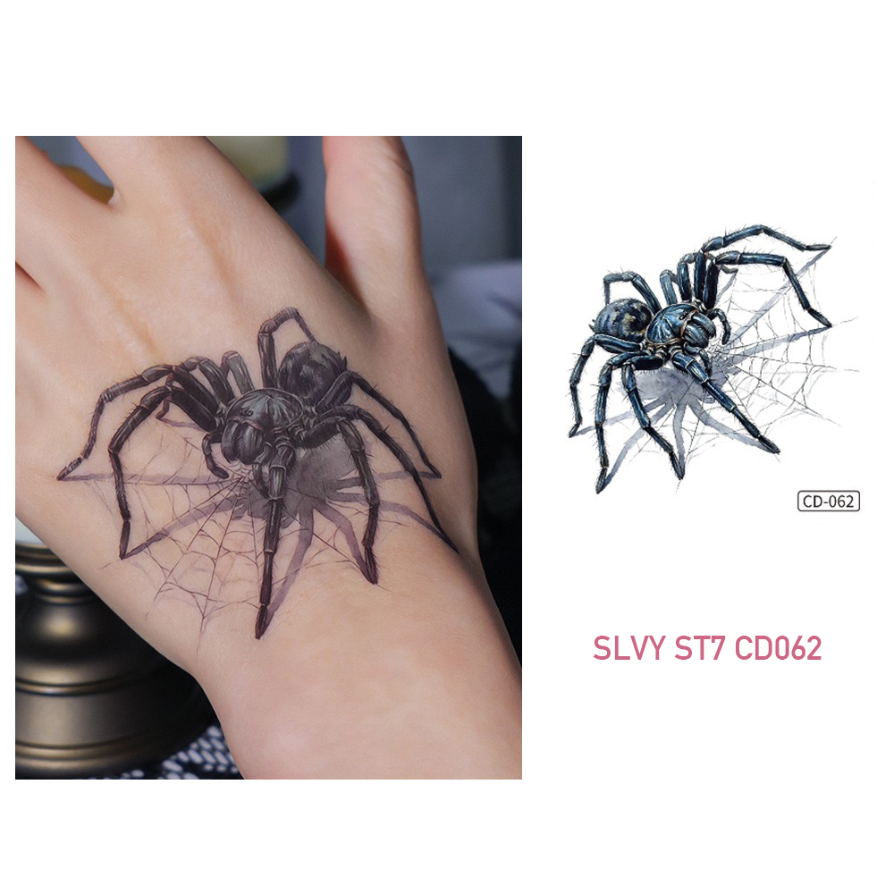 Creepy Spider Temporary Tattoos 3D Realism Set - Image 2