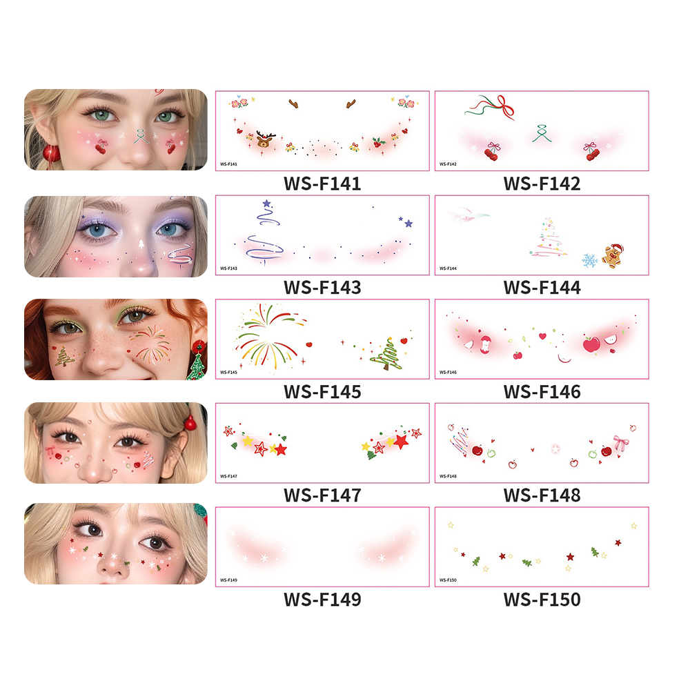 ST8 SLVY Festive Face Tattoo
