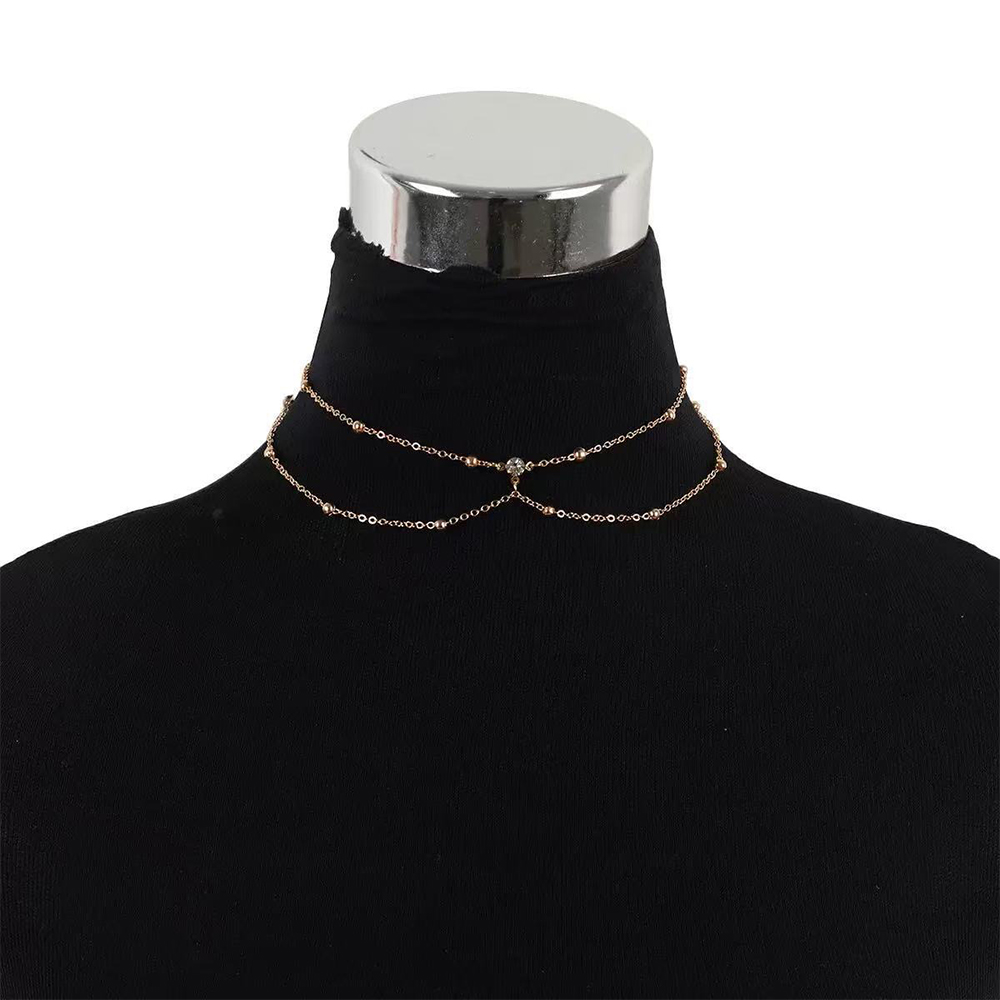SLVY Elegant Body Chain Chest – Gold & Silver Layers - Image 4