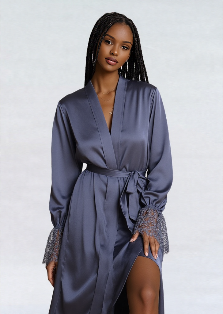 Y52 long satin chemise