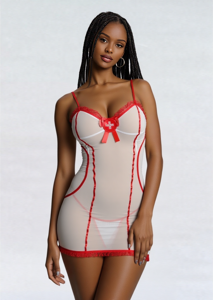Y59 White Nurse Costume