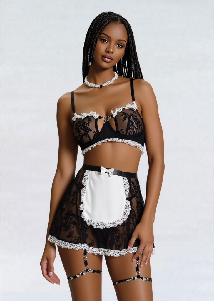 Y90 french maid halloween costume